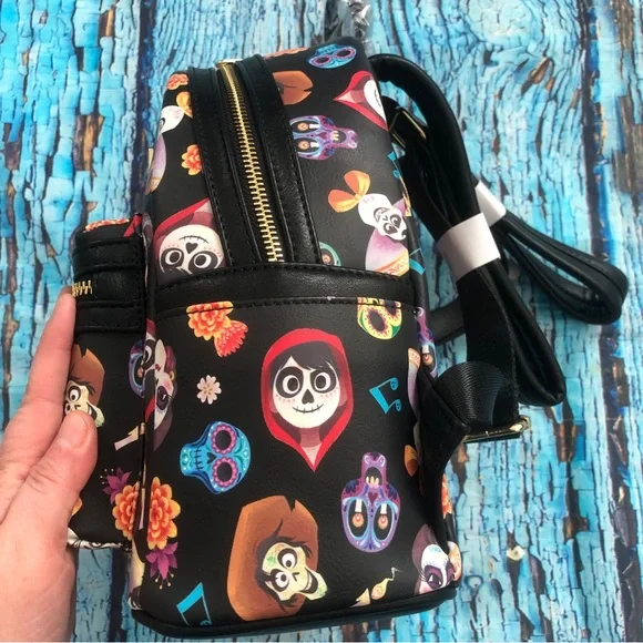 NWT Loungefly Pixar Coco AOP Backpack Awesome Collectibles Exclusive Coco AOP Disney Pixar Mini  main image 3